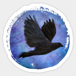 crow/raven in flight... soar Sticker